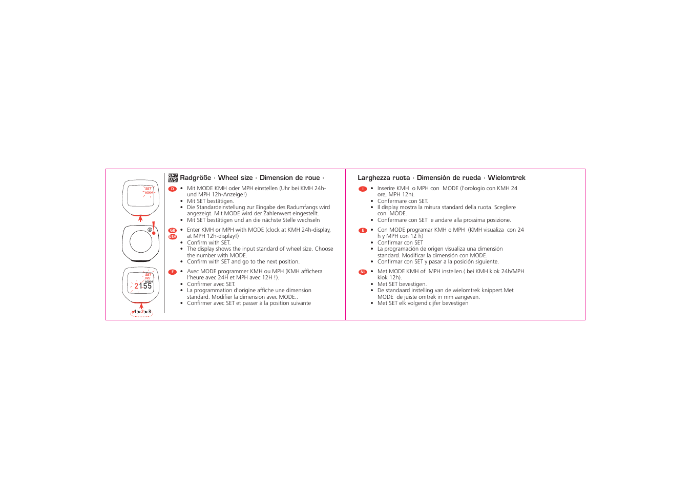 SIGMA BC 500 User Manual | Page 10 / 20