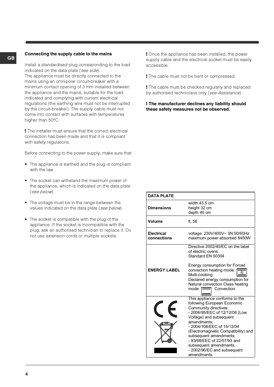 Indesit HIM 50 K.A IX User Manual | Page 4 / 84