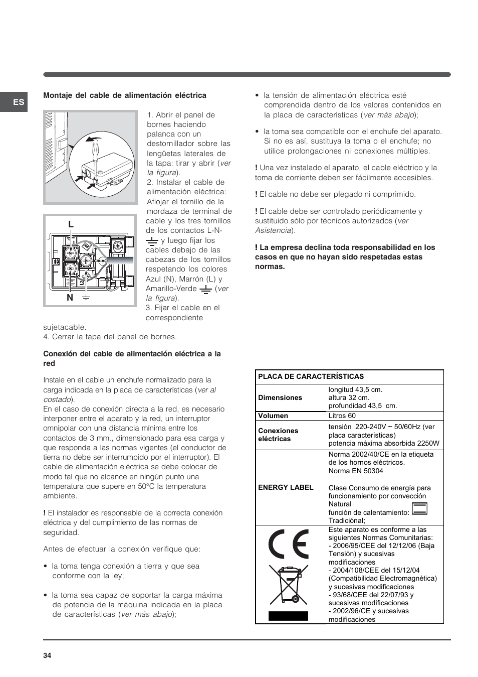 Indesit FIM 20 K.A IX User Manual | Page 34 / 72