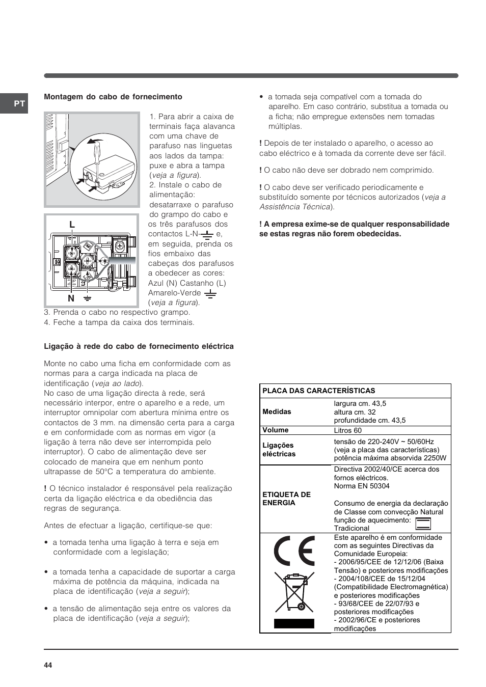 Indesit FIM 20 K.A IX User Manual | Page 44 / 72
