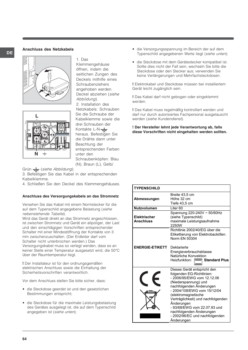 Indesit FIM 20 K.A IX User Manual | Page 64 / 72