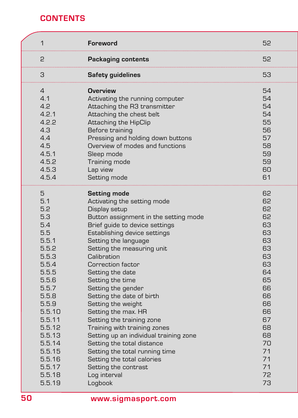 SIGMA RC 14.11 User Manual | Page 2 / 50