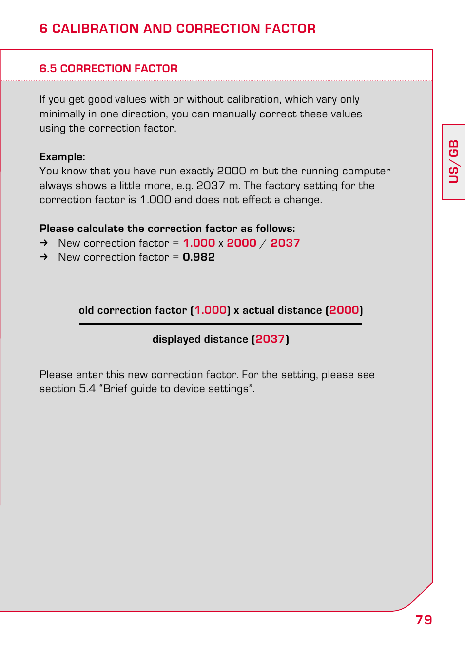 5 correction factor | SIGMA RC 14.11 User Manual | Page 31 / 50