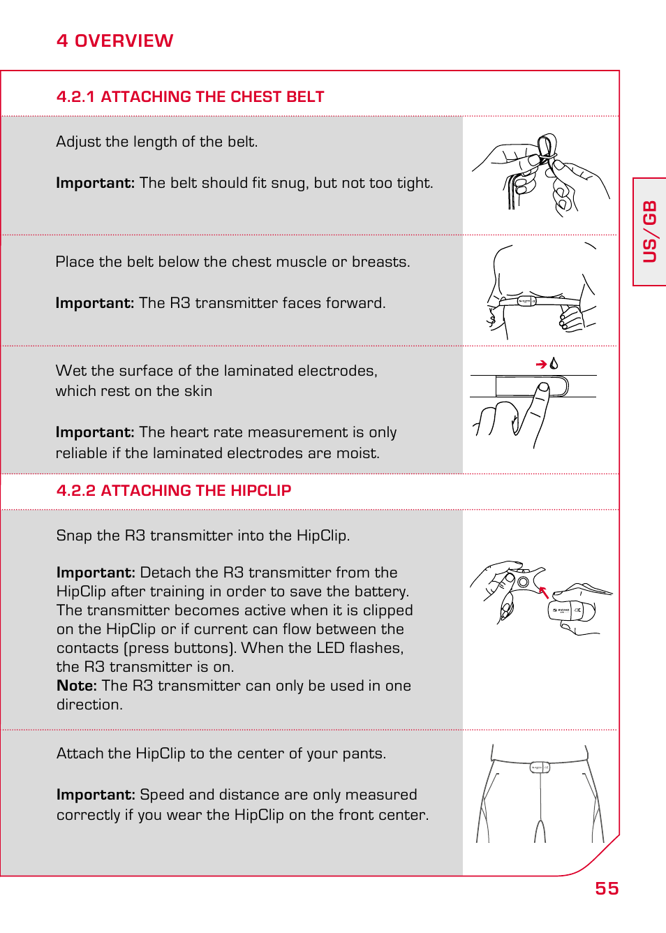 2 attaching the hipclip | SIGMA RC 14.11 User Manual | Page 7 / 50