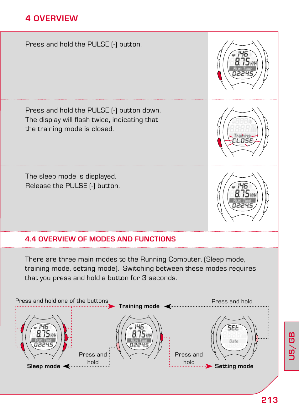 4 overview of modes and functions, 213 us/gb 4 overview | SIGMA RC 1209 User Manual | Page 9 / 36