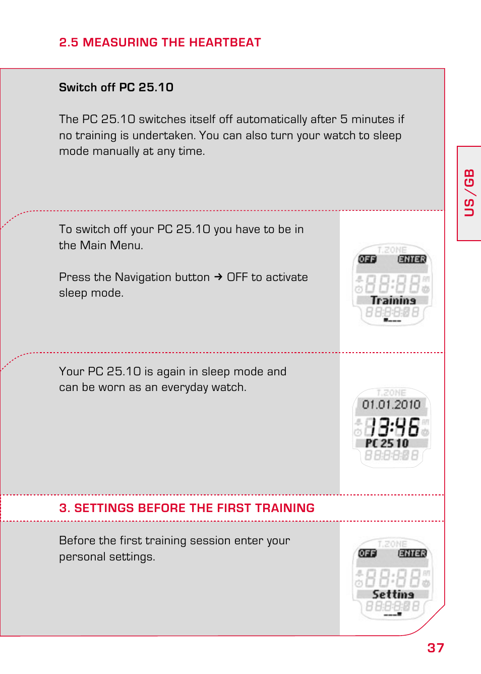 Settings before the first training | SIGMA PC 25.10 User Manual | Page 11 / 29