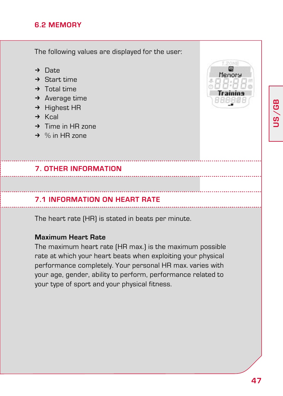 Other information, 1 information on heart rate | SIGMA PC 25.10 User Manual | Page 21 / 29