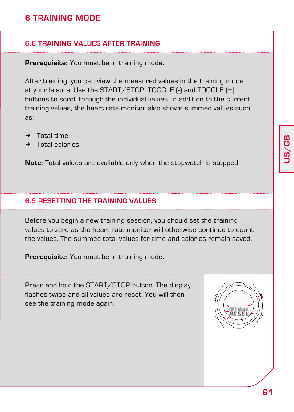 8 training values after training, 9 resetting the training values | SIGMA PC 15.11 User Manual | Page 27 / 36