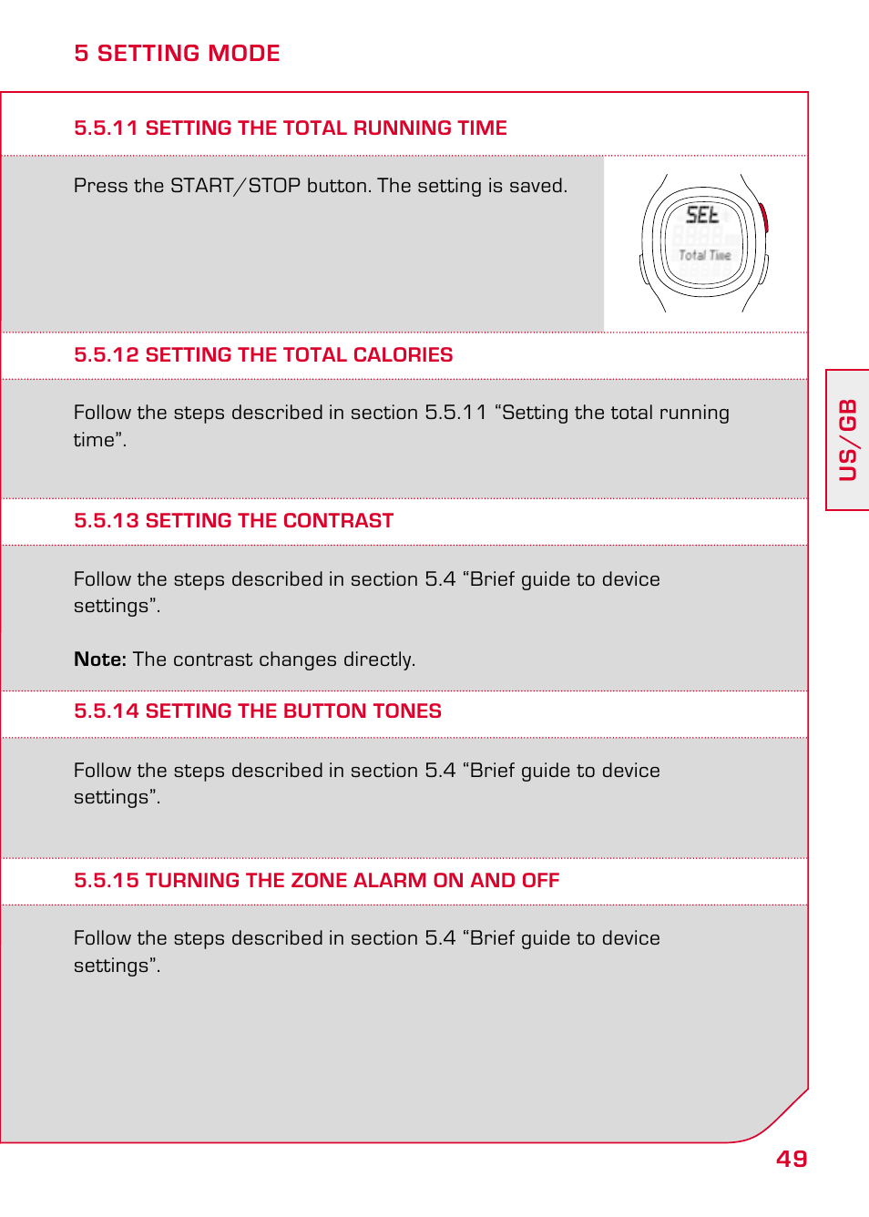 12 setting the total calories, 13 setting the contrast, 14 setting the button tones | 15 turning the zone alarm on and off | SIGMA PC 10.11 User Manual | Page 21 / 30