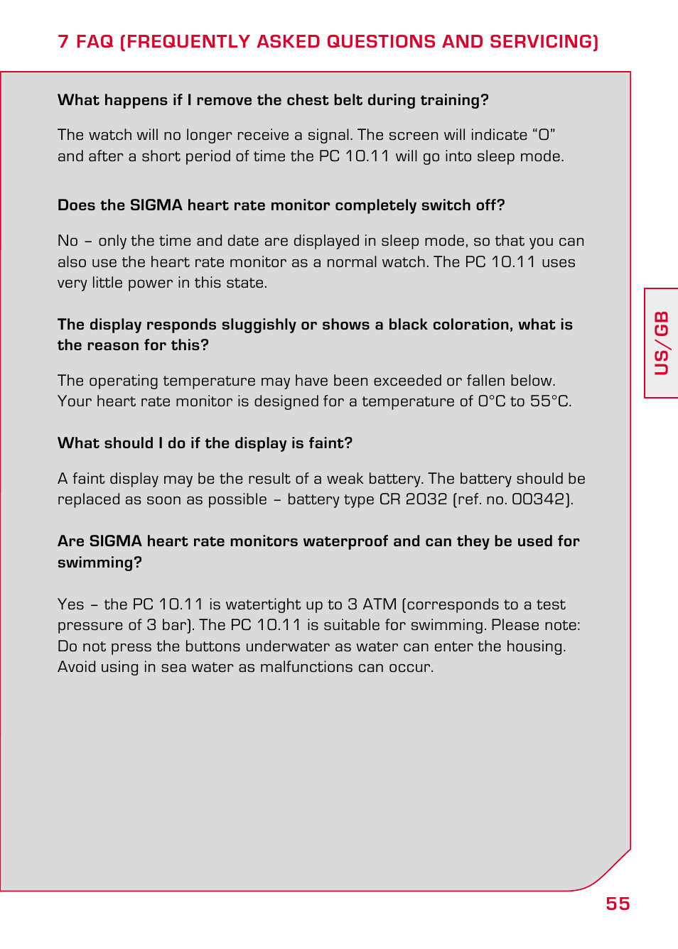 7 faq (frequently asked questions and servicing) | SIGMA PC 10.11 User Manual | Page 27 / 30