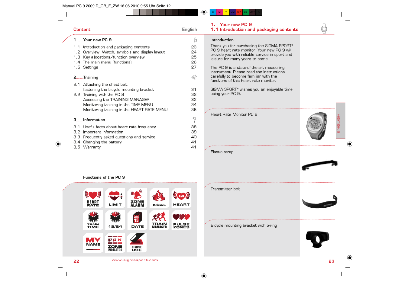 SIGMA PC 9 User Manual | Page 12 / 32