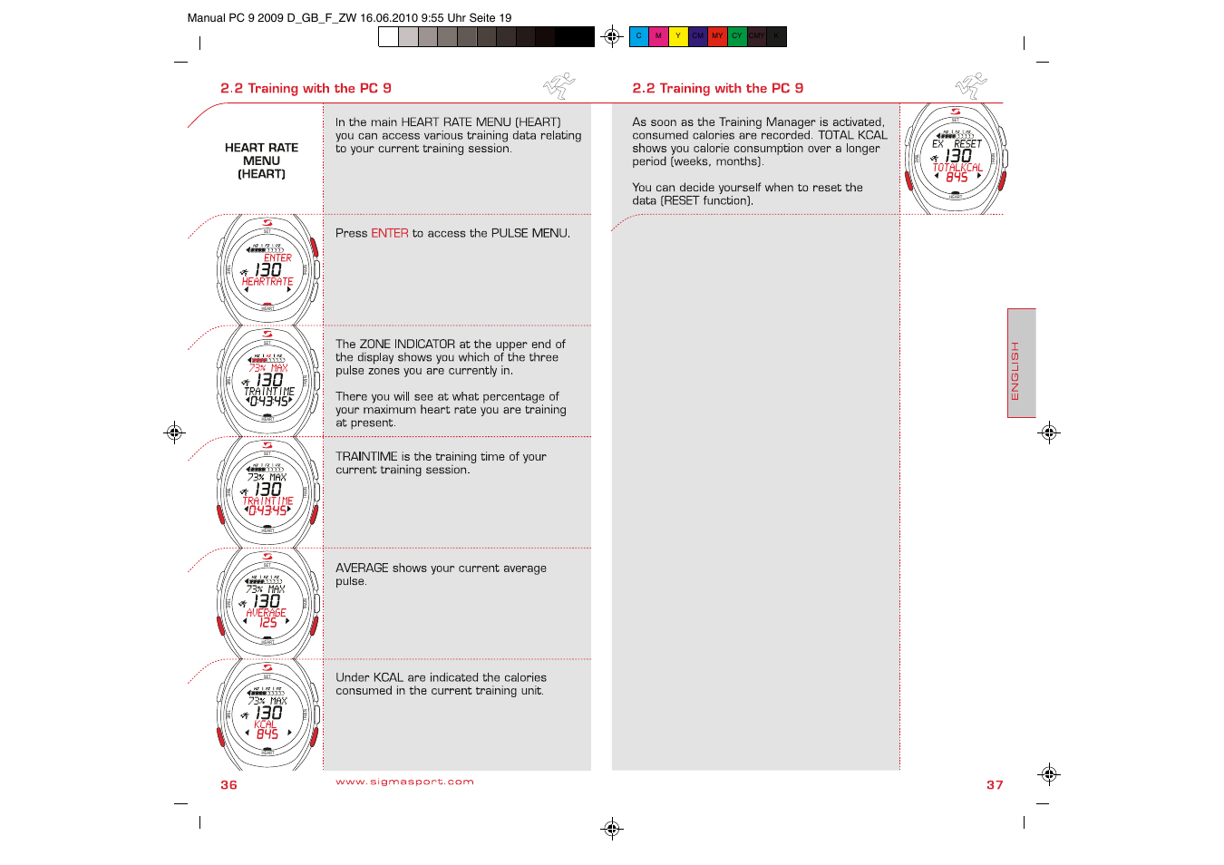 SIGMA PC 9 User Manual | Page 19 / 32