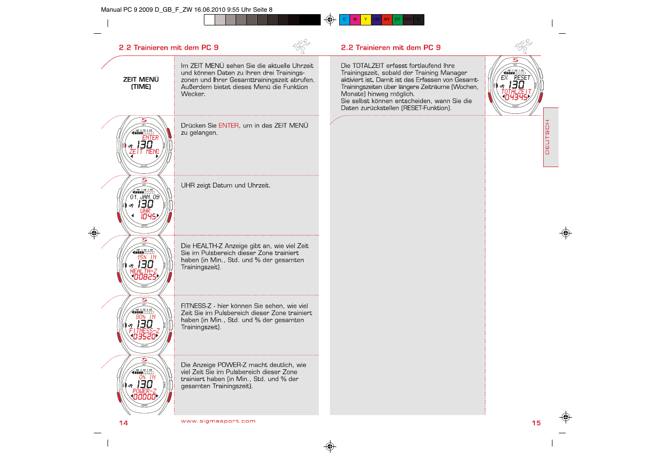 SIGMA PC 9 User Manual | Page 8 / 32