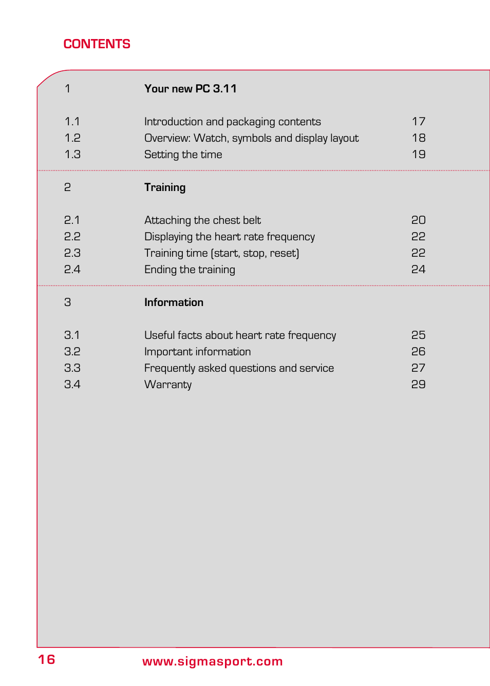 SIGMA PC 3.11 User Manual | Page 2 / 17