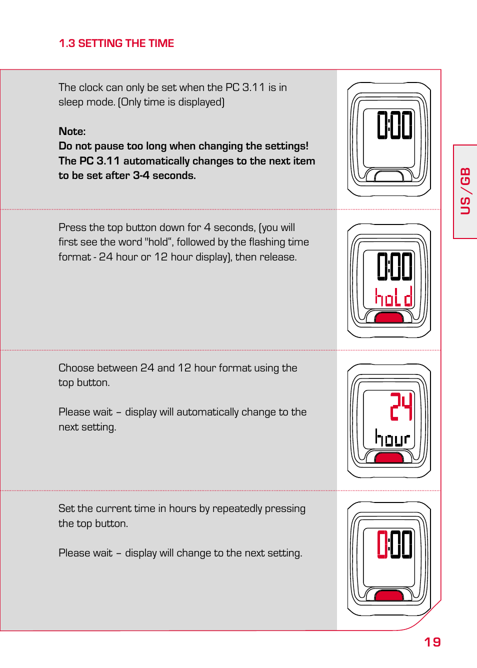 3 setting the time | SIGMA PC 3.11 User Manual | Page 5 / 17