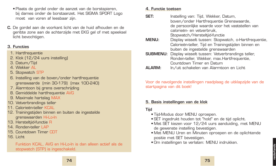 SIGMA PC 1600 User Manual | Page 40 / 46