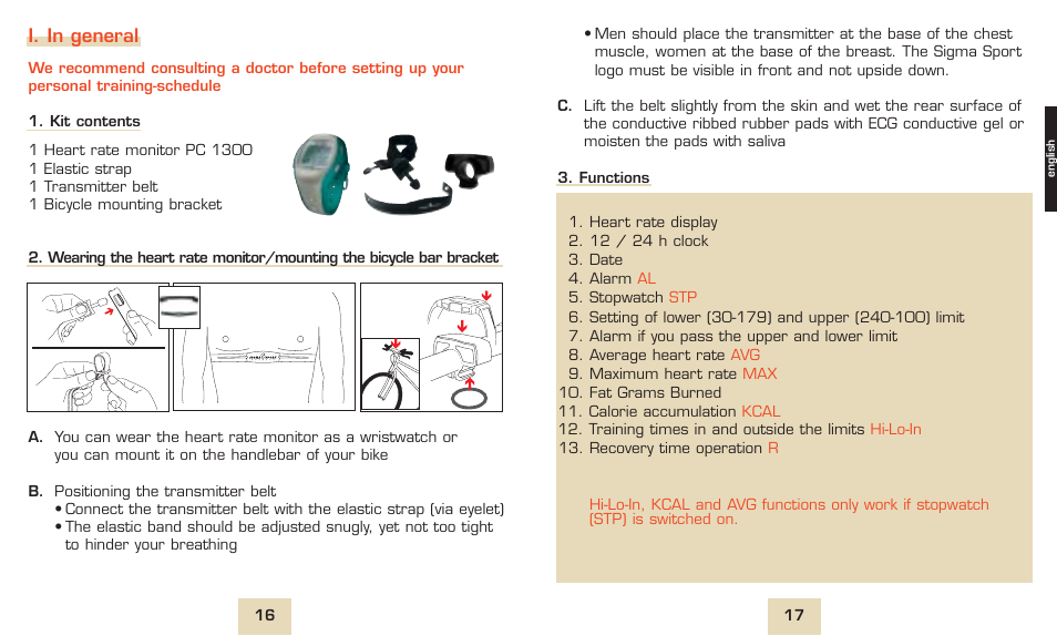 I. in general | SIGMA PC 1300 User Manual | Page 11 / 42