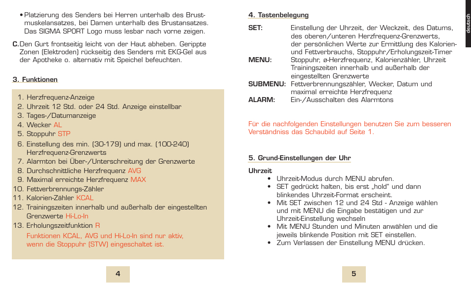 SIGMA PC 1300 User Manual | Page 5 / 42