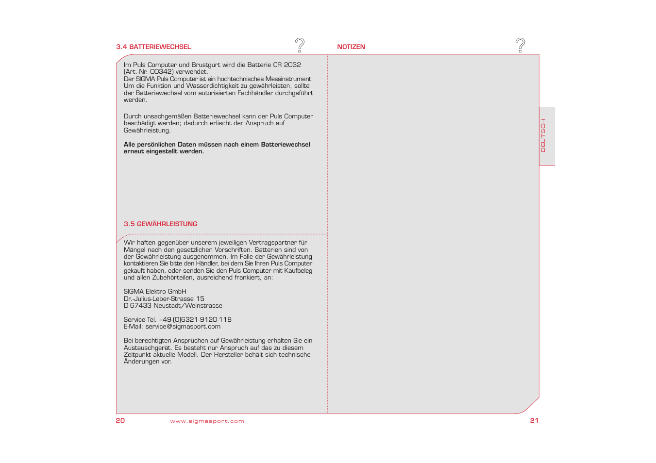 SIGMA Nordic Watch User Manual | Page 11 / 32