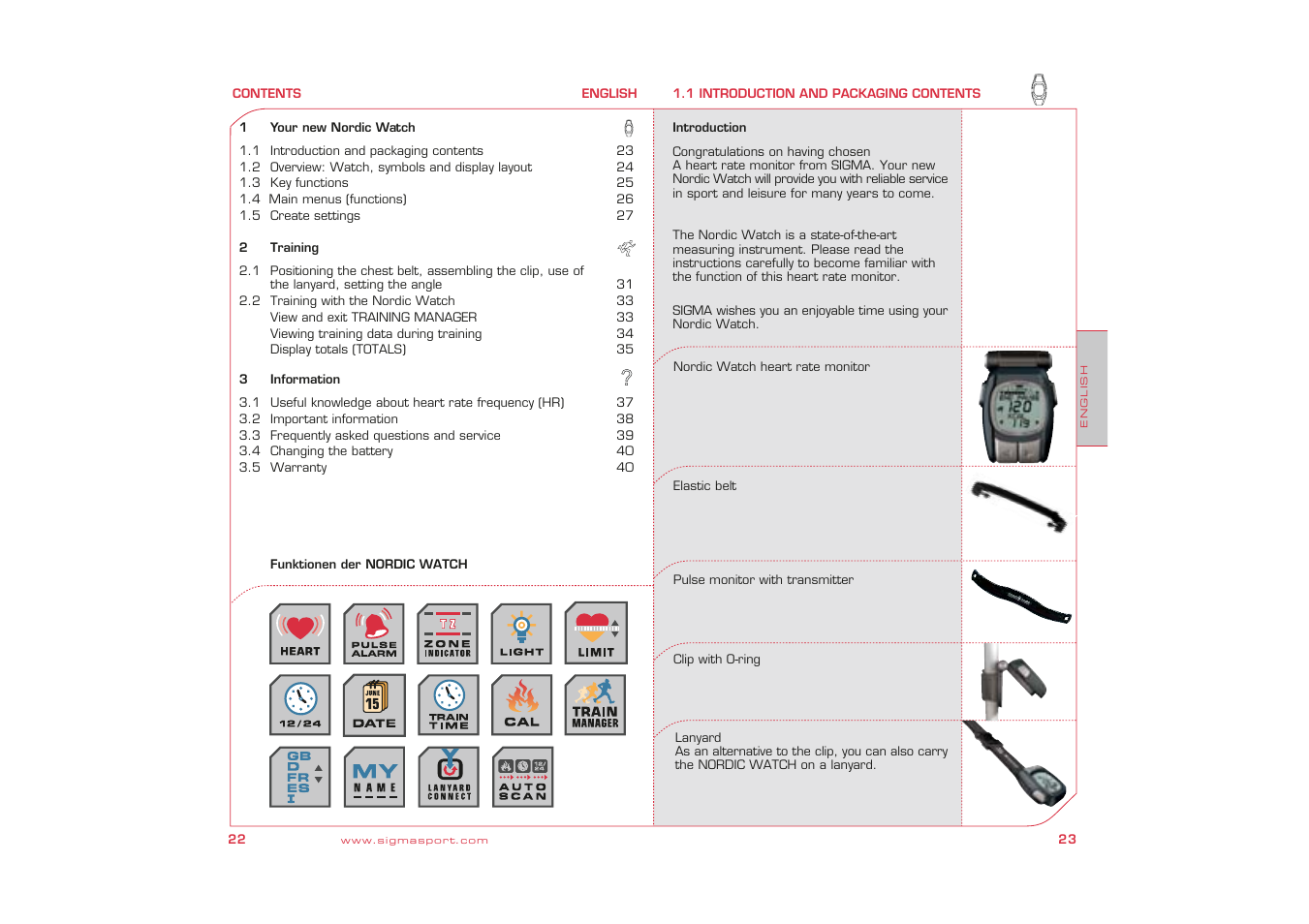 SIGMA Nordic Watch User Manual | Page 12 / 32