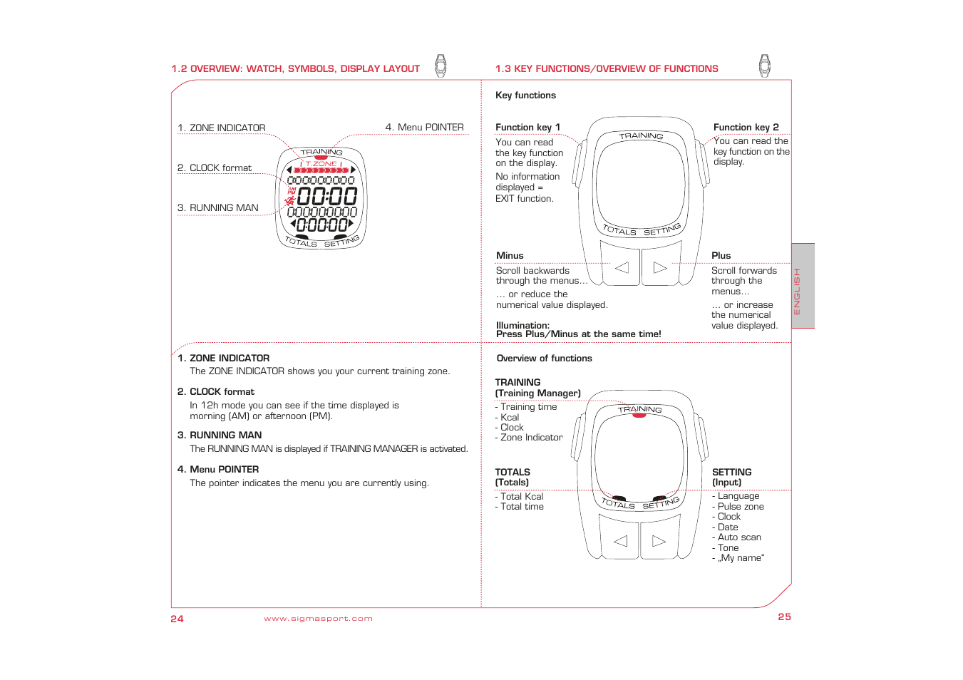 SIGMA Nordic Watch User Manual | Page 13 / 32