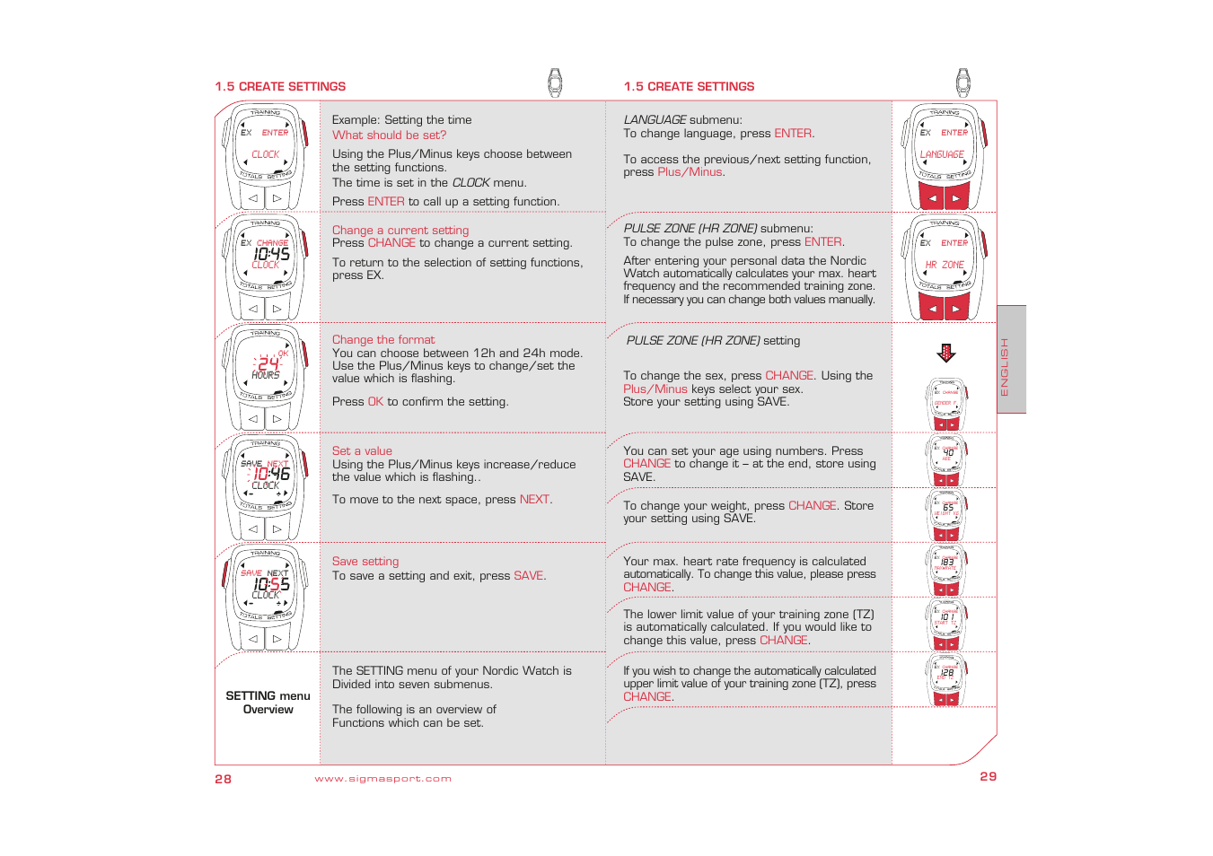 SIGMA Nordic Watch User Manual | Page 15 / 32