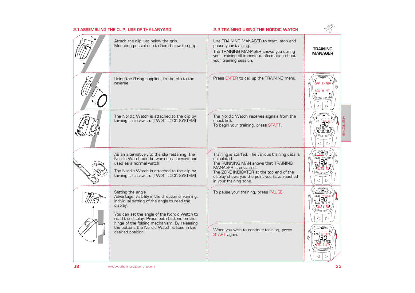 SIGMA Nordic Watch User Manual | Page 17 / 32