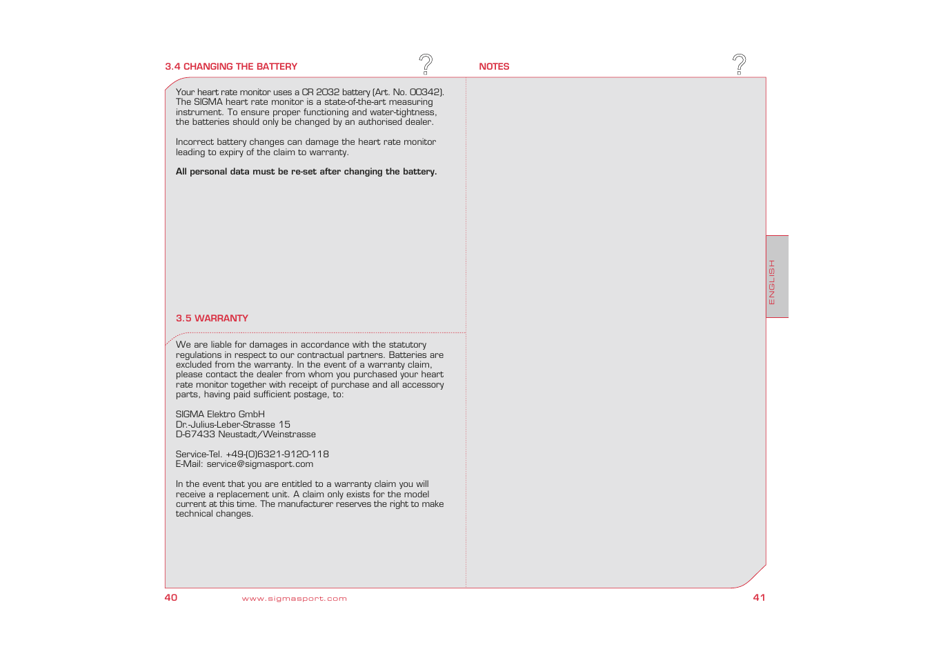 SIGMA Nordic Watch User Manual | Page 21 / 32