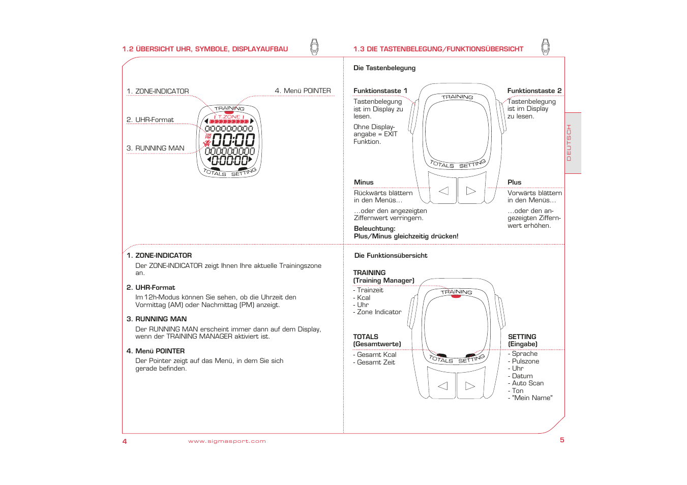 SIGMA Nordic Watch User Manual | Page 3 / 32