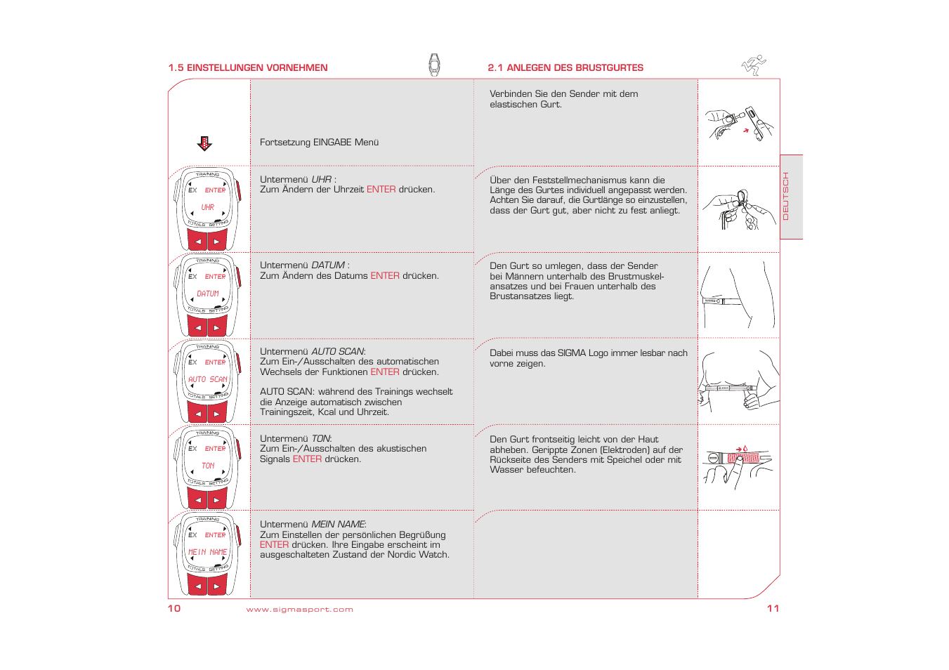 SIGMA Nordic Watch User Manual | Page 6 / 32