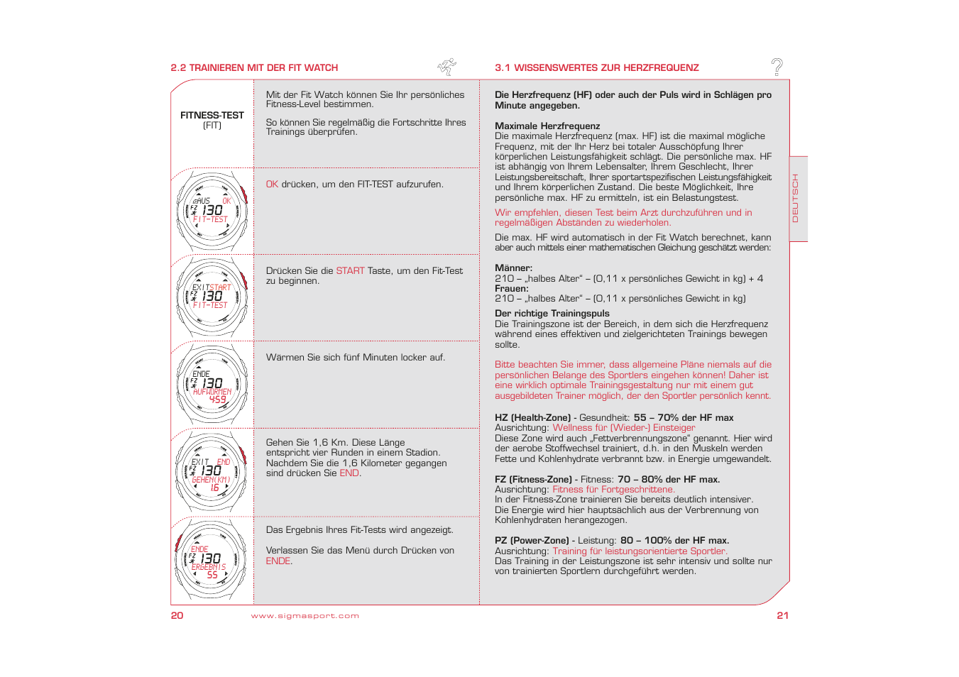 SIGMA Fit Watch User Manual | Page 11 / 38