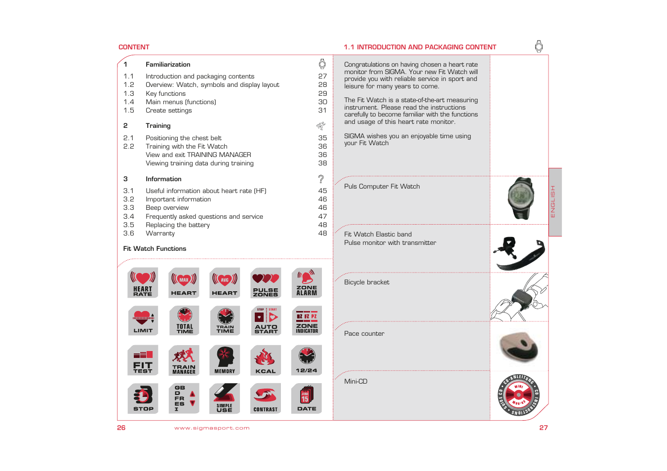 SIGMA Fit Watch User Manual | Page 14 / 38