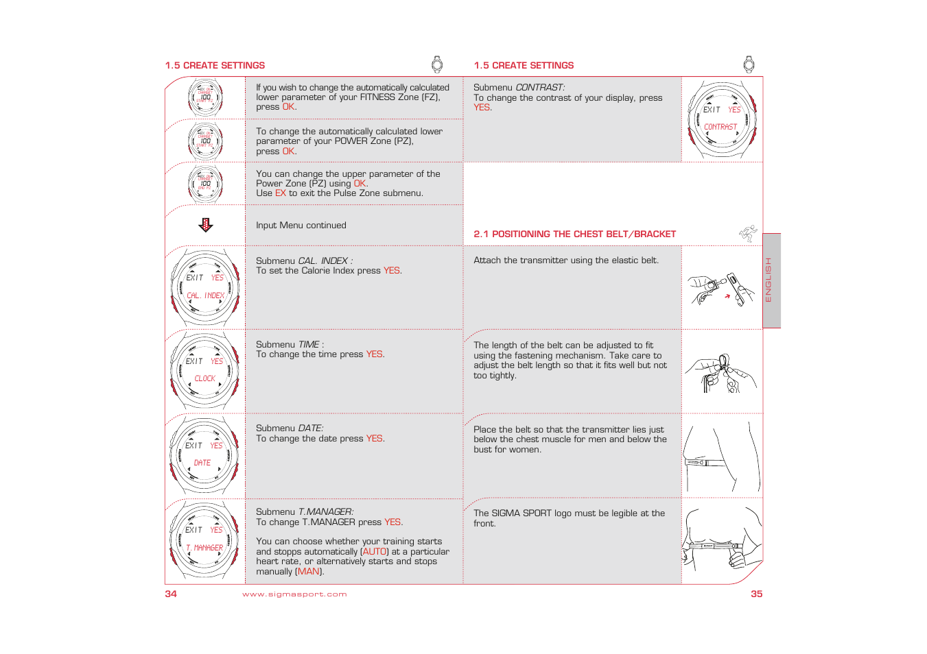 SIGMA Fit Watch User Manual | Page 18 / 38