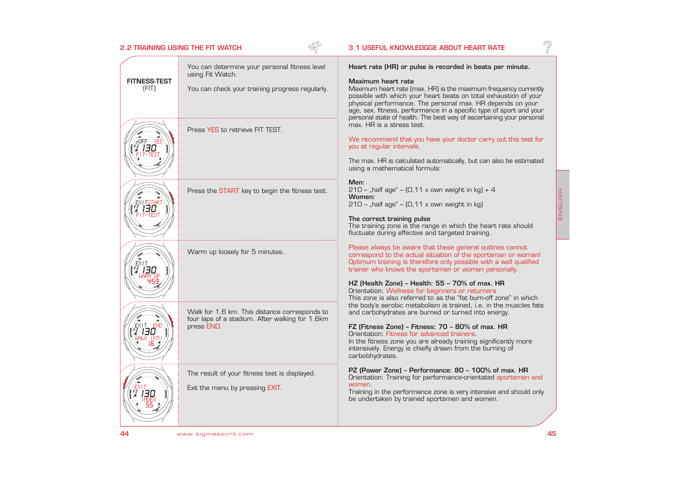 SIGMA Fit Watch User Manual | Page 23 / 38