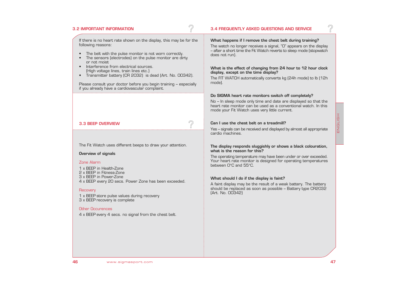 SIGMA Fit Watch User Manual | Page 24 / 38