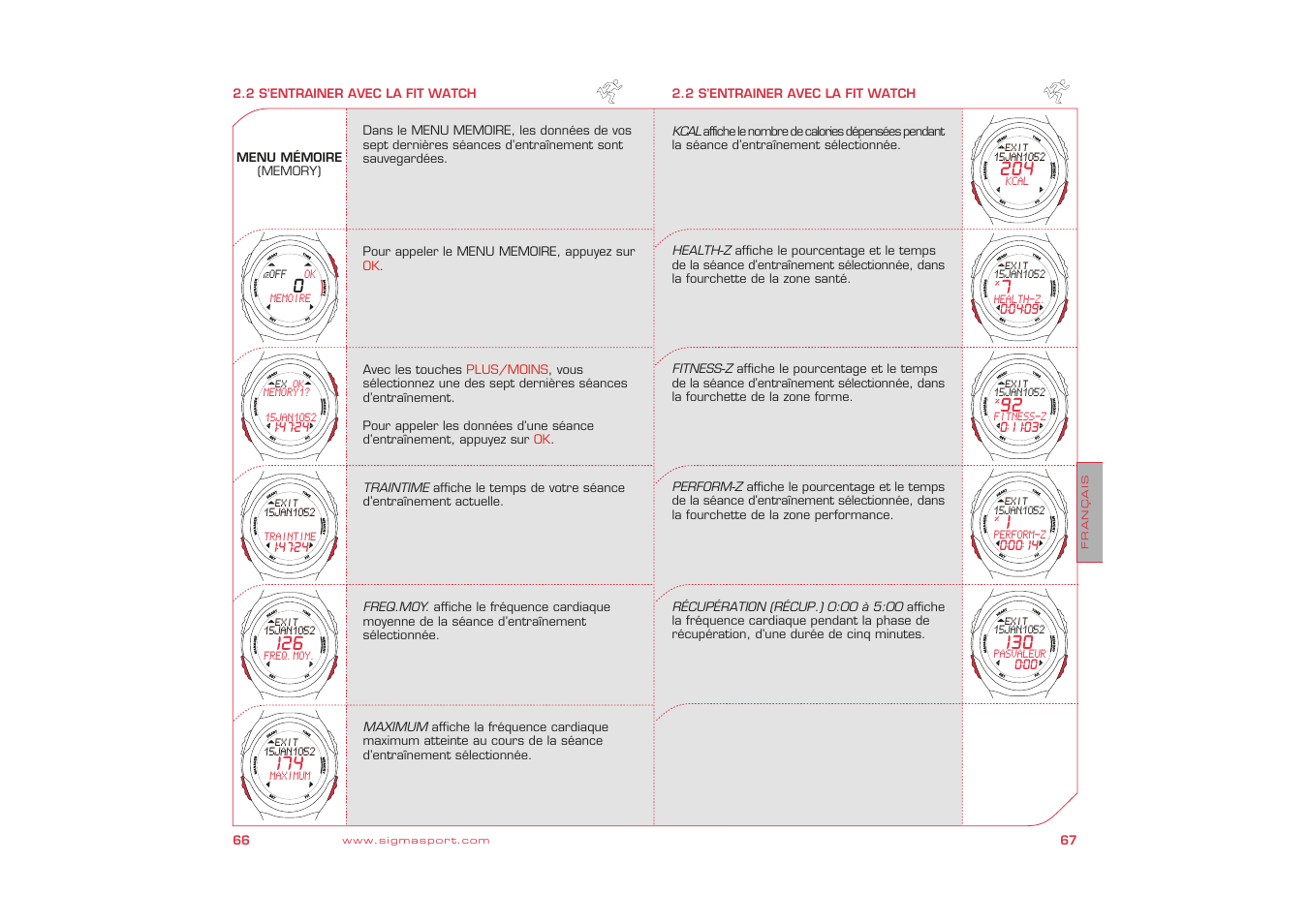 SIGMA Fit Watch User Manual | Page 34 / 38
