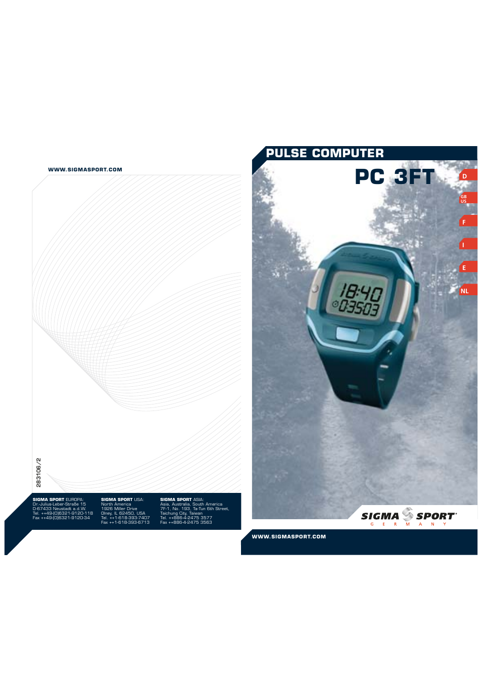 SIGMA PC 3 FT User Manual | 38 pages