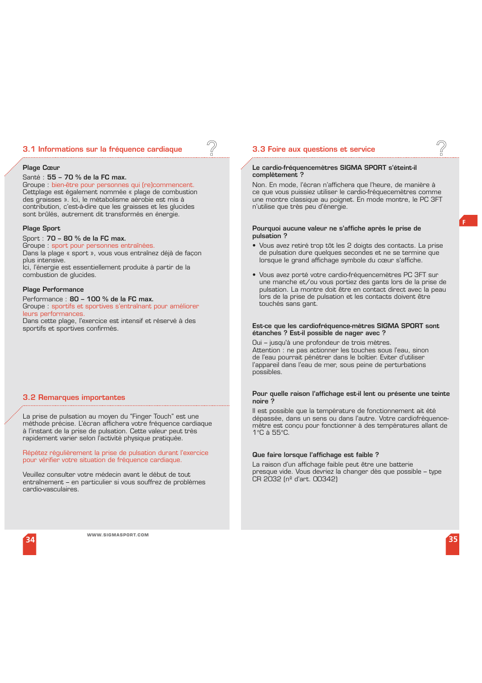 SIGMA PC 3 FT User Manual | Page 18 / 38