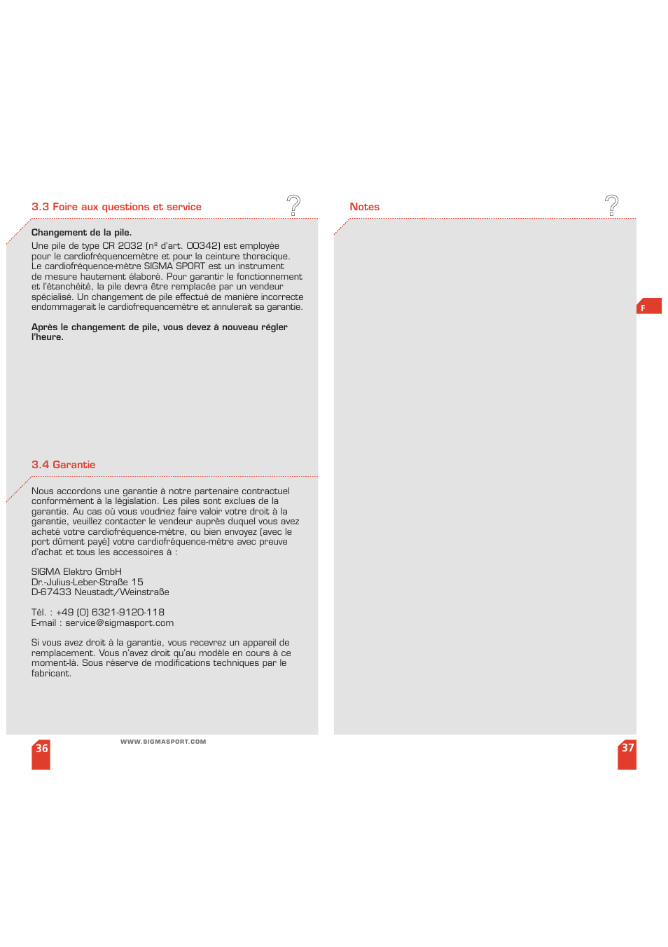 SIGMA PC 3 FT User Manual | Page 19 / 38