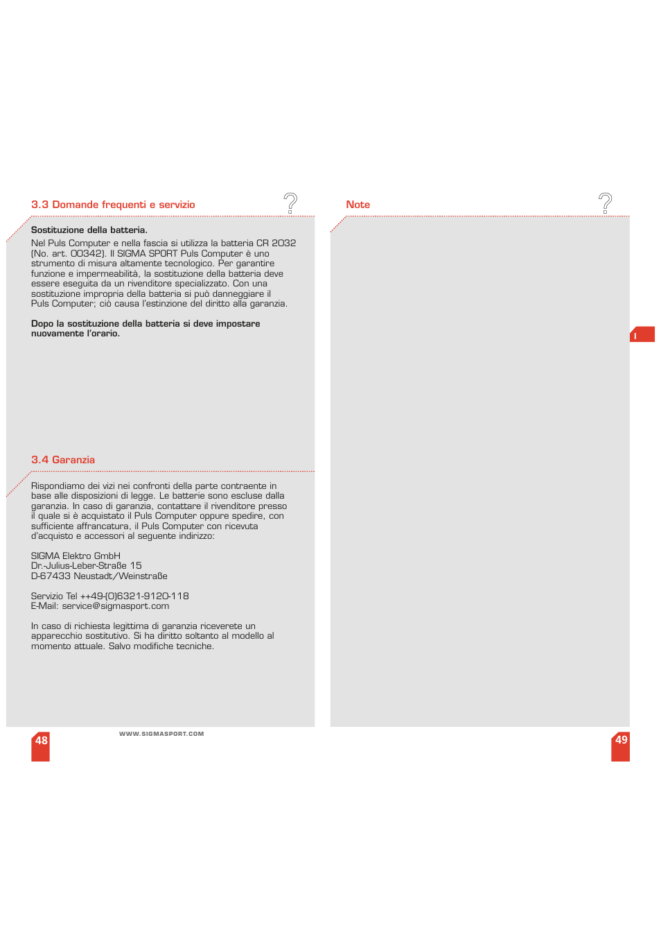 SIGMA PC 3 FT User Manual | Page 25 / 38
