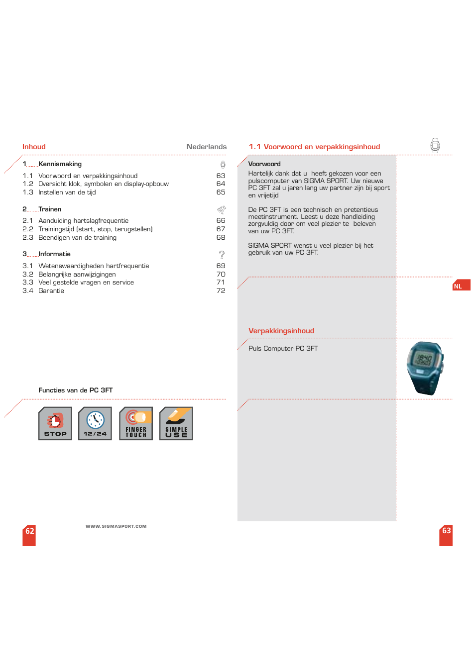 SIGMA PC 3 FT User Manual | Page 32 / 38