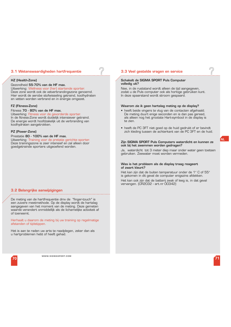 SIGMA PC 3 FT User Manual | Page 36 / 38