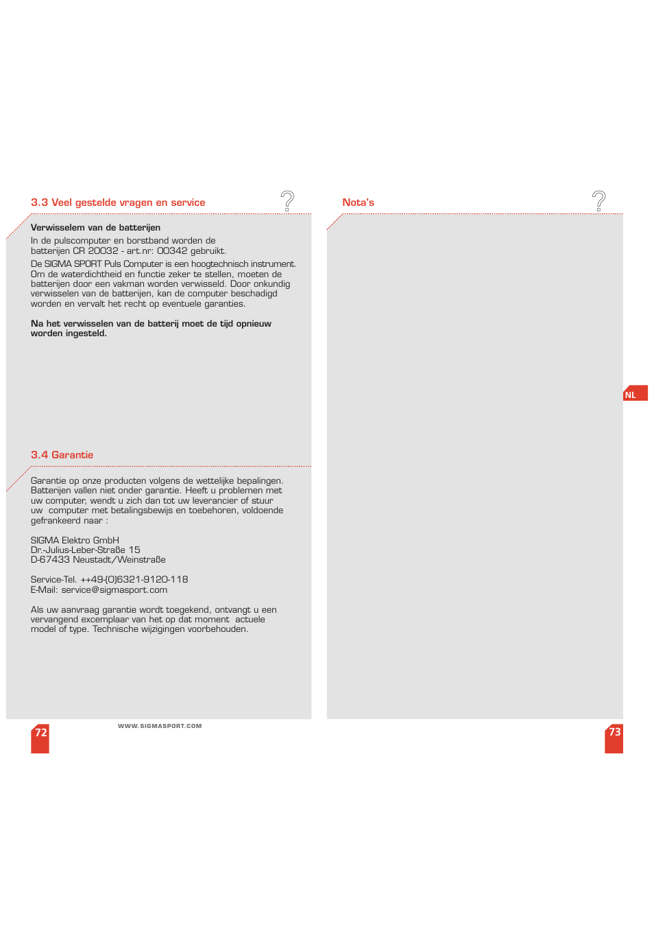 SIGMA PC 3 FT User Manual | Page 37 / 38