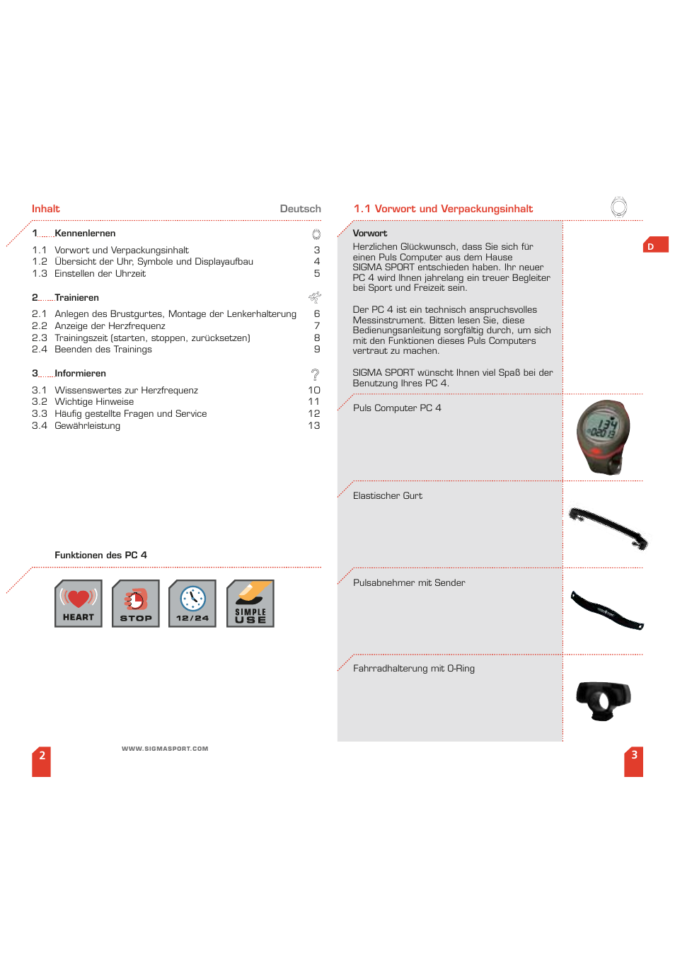 SIGMA PC 4 User Manual | Page 2 / 38