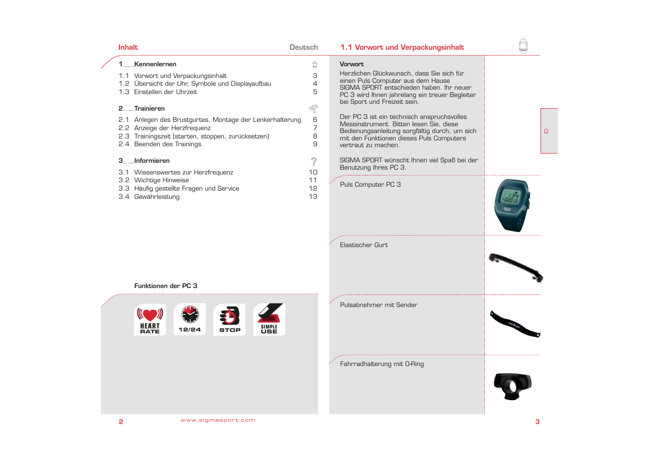 SIGMA PC 3 User Manual | Page 2 / 38
