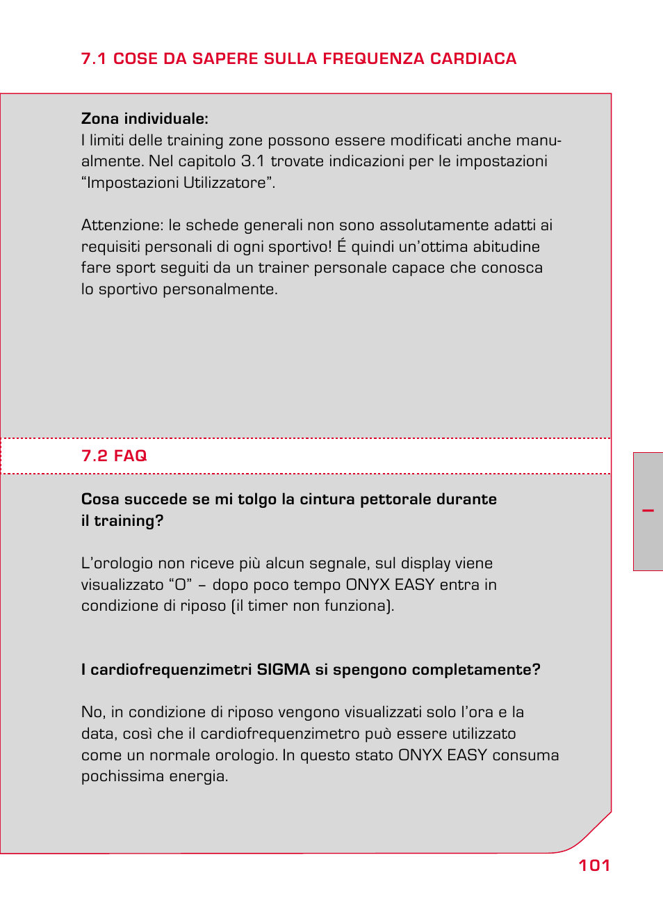 SIGMA ONYX EASY User Manual | Page 101 / 158