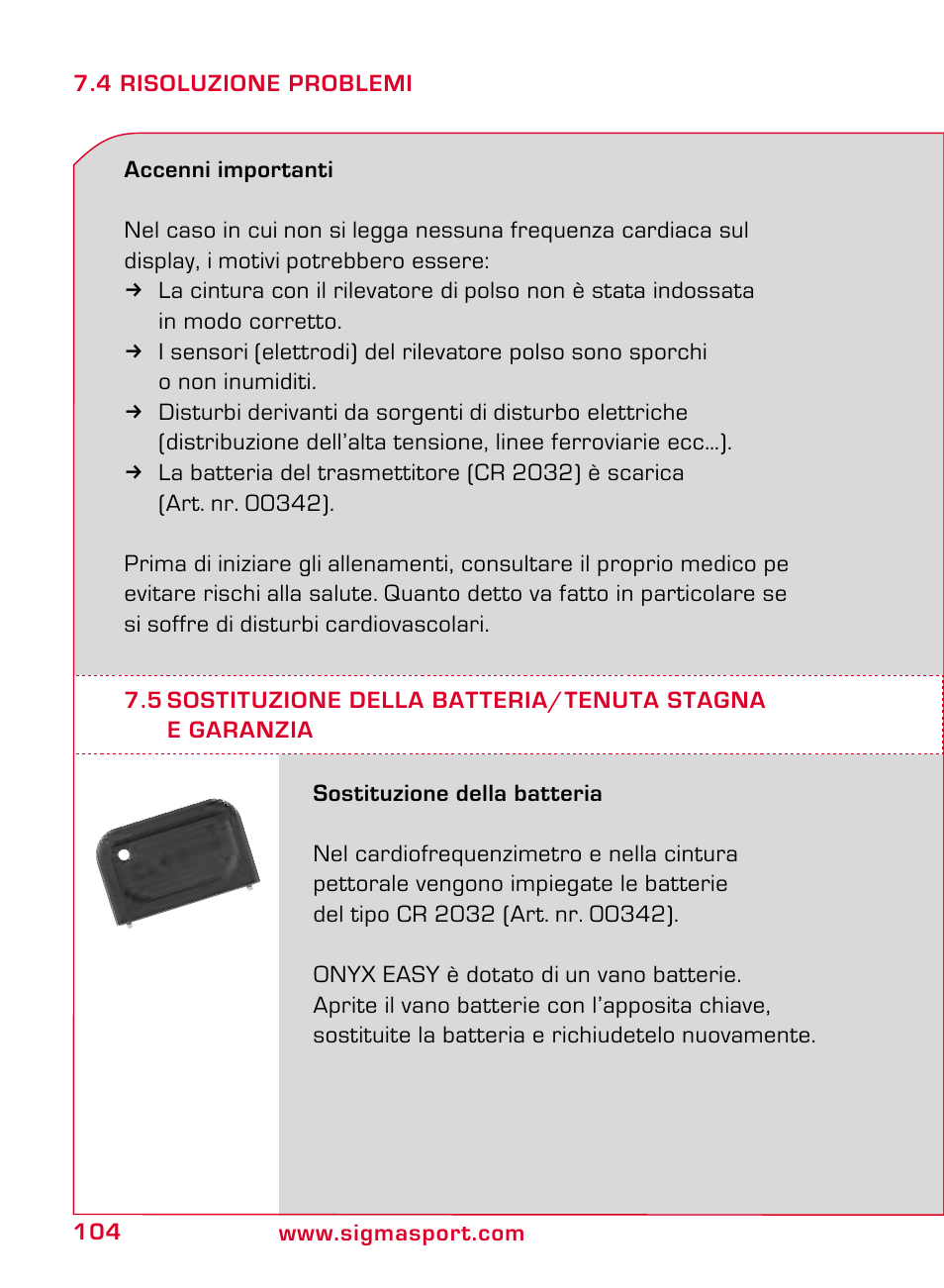 SIGMA ONYX EASY User Manual | Page 104 / 158