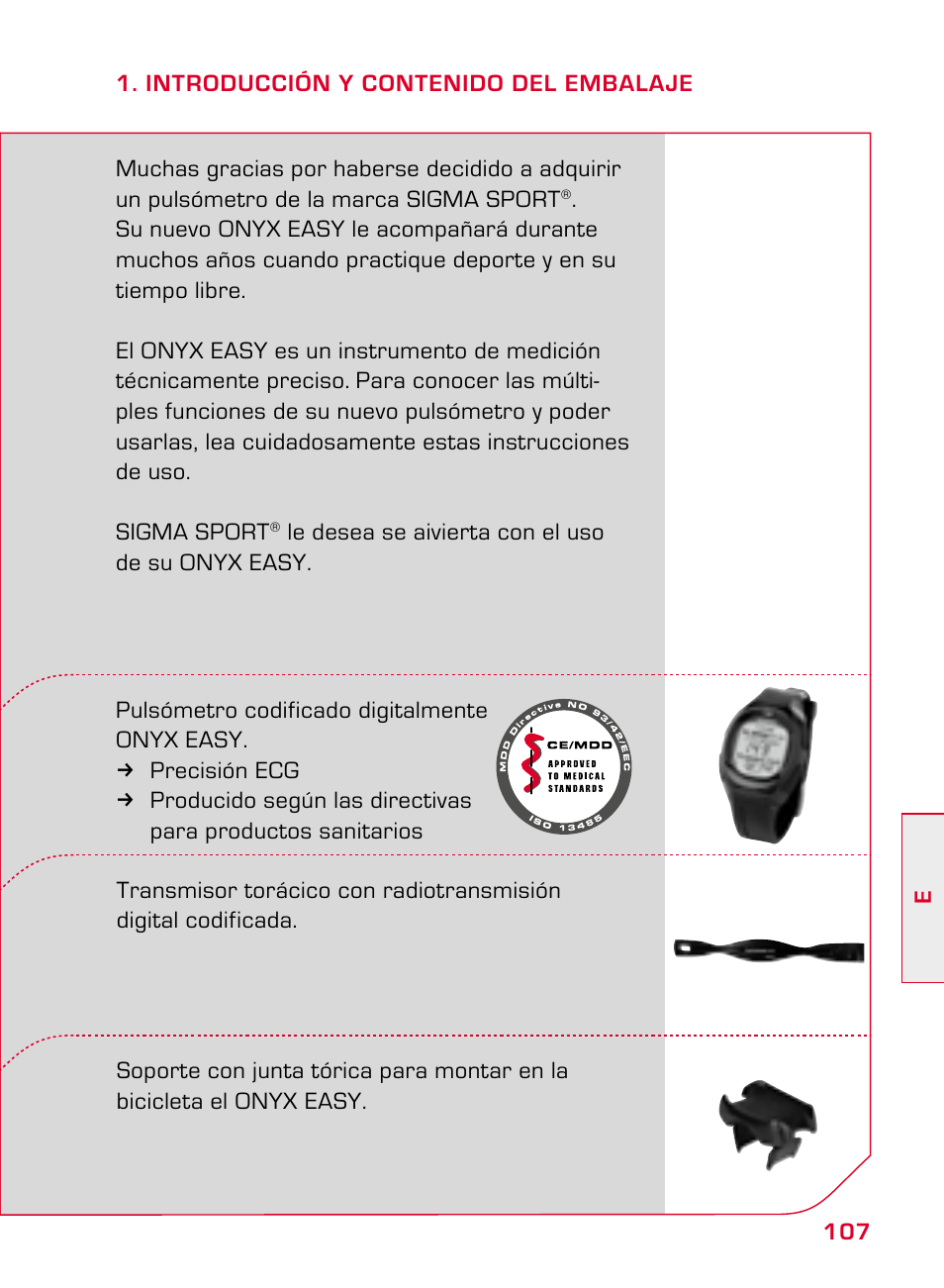 SIGMA ONYX EASY User Manual | Page 107 / 158