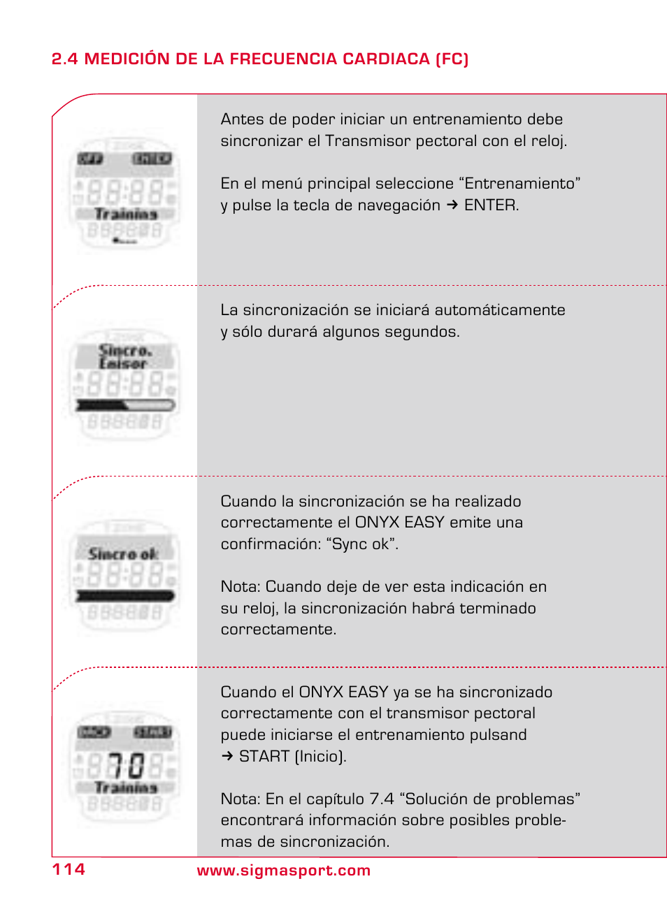 SIGMA ONYX EASY User Manual | Page 114 / 158