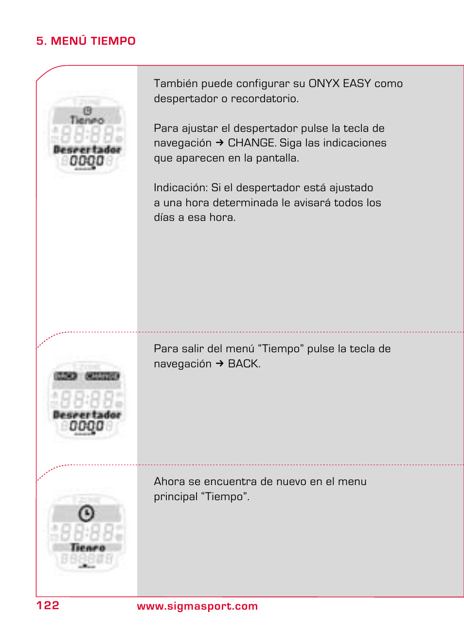 SIGMA ONYX EASY User Manual | Page 122 / 158